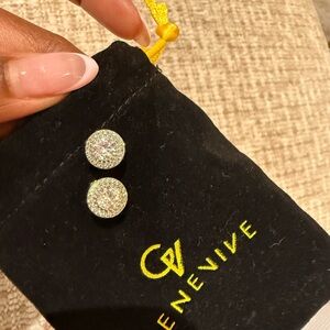 Sparkling Silver Stud Earrings